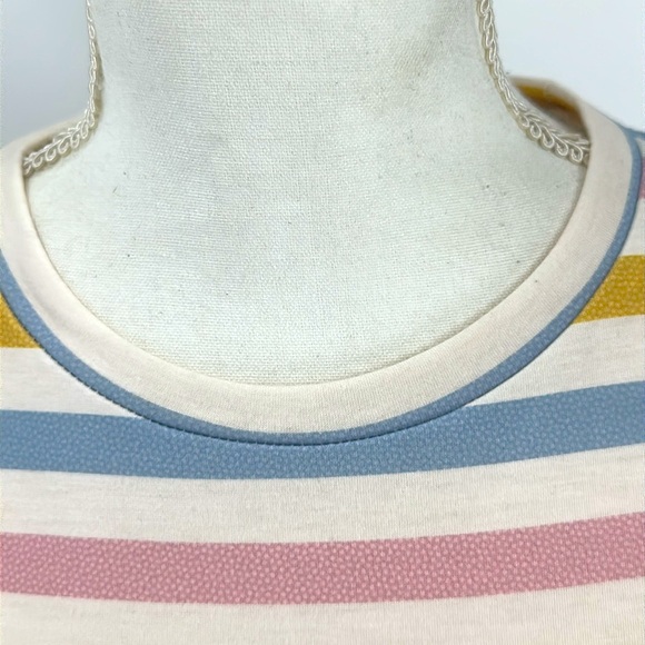 Greathe Striped short sleeve crew new top Size 4 see video - Picture 6 of 12